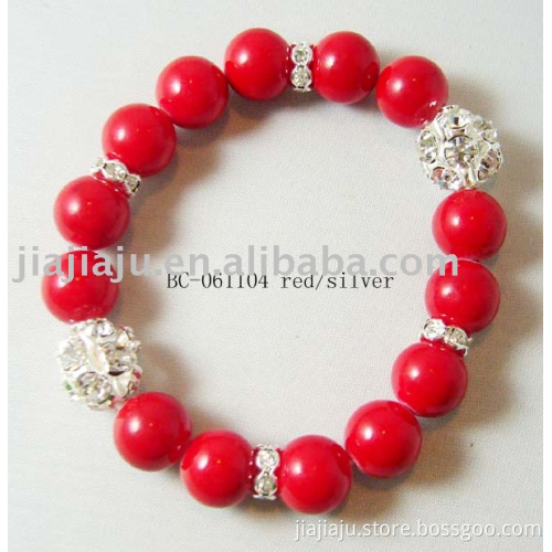 Bracelet BC-061104 red/silver
